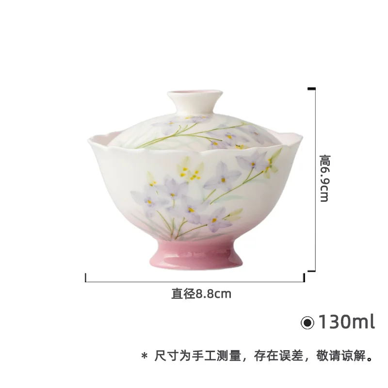 

Нефритовая глина, белый фарфор, ручная роспись, цветочный рот, набор гаваньских кунг-фу с высокой ножкой, цвет подглазури, тонкий корпус, чайная чаша, домик