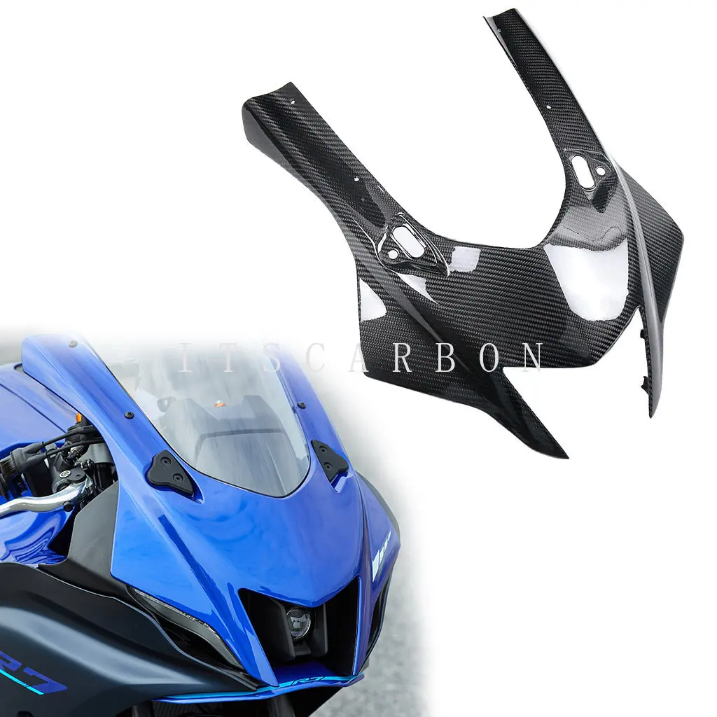 For YAMAHA YZF - R7 YZF-R7 2022 2023 Real 3k Carbon Fiber Motorcycle Accessories Front  Headstock Cover Fairing Parts Kits