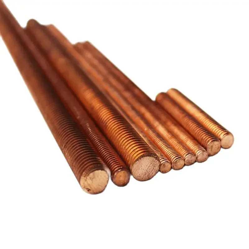 Copper Fully Threaded Metric Bar Studding Rods M4 M5 M6 M8 M10 M12 M16 M18 M20