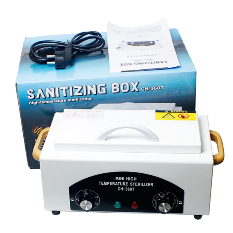 High Temperature Sterilizer 220V Manicure Dental Hot Air Heat Disinfector Nail Art Salon Disinfection Cabinet BoxFSX