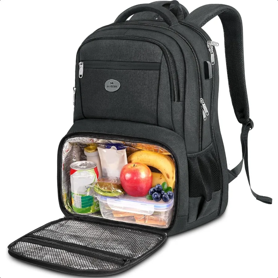 

MATEIN 17 Inch Laptop Backpack TSA Large Travel Backpack with Lunch Box AntiTheft Work Busin Carry On with USB Port Water Resis