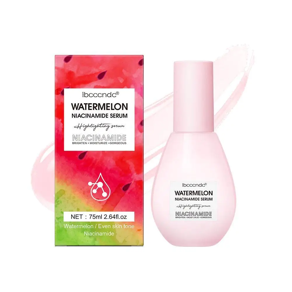 

Watermelon Nicotinamide Face Serum Hydrating Moisturizing and Brightening Skin Care Watermelon Dew Drops with Hyaluronic Acid