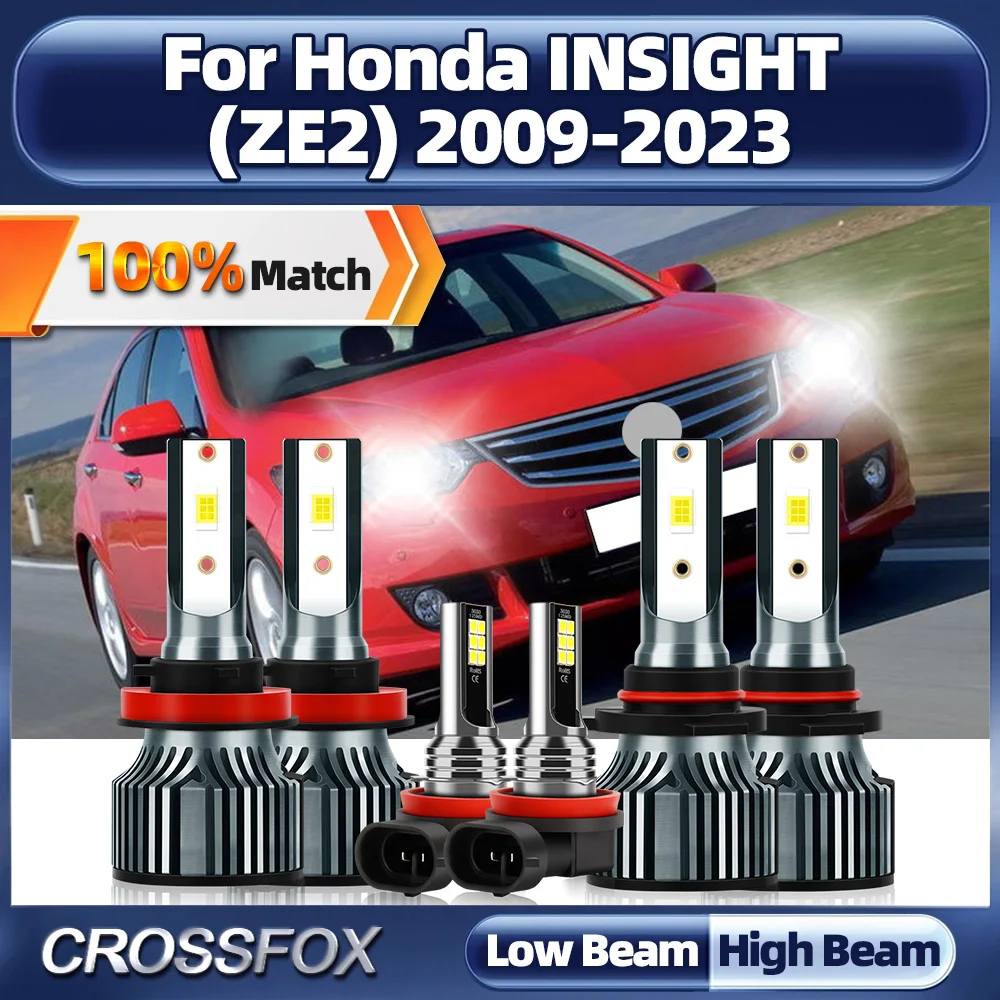 

60000LM Canbus LED Headlights 360W High Low Beam Car Fog Lights 6000K For Honda INSIGHT (ZE2) 2009-2018 2019 2020 2021 2022 2023