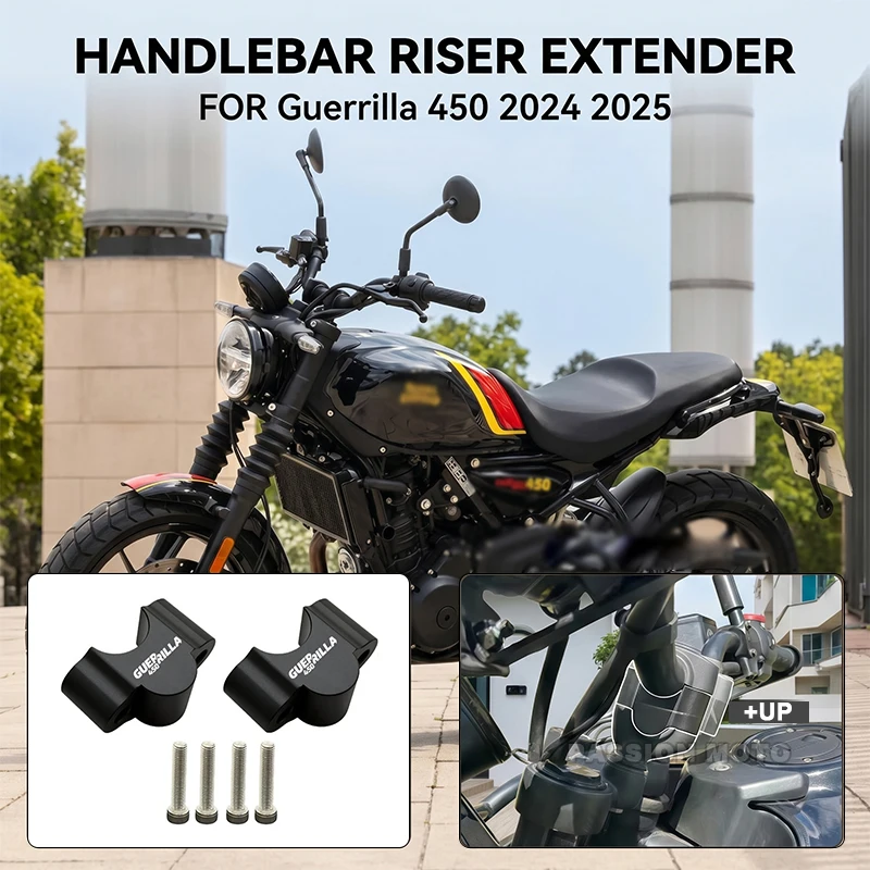 New For GUERRILLA 450 Guerrilla450 2024 2025 Motorcycle Accessories Handlebar Riser Mount Handle Bar Clamp Rise Extend Adapte