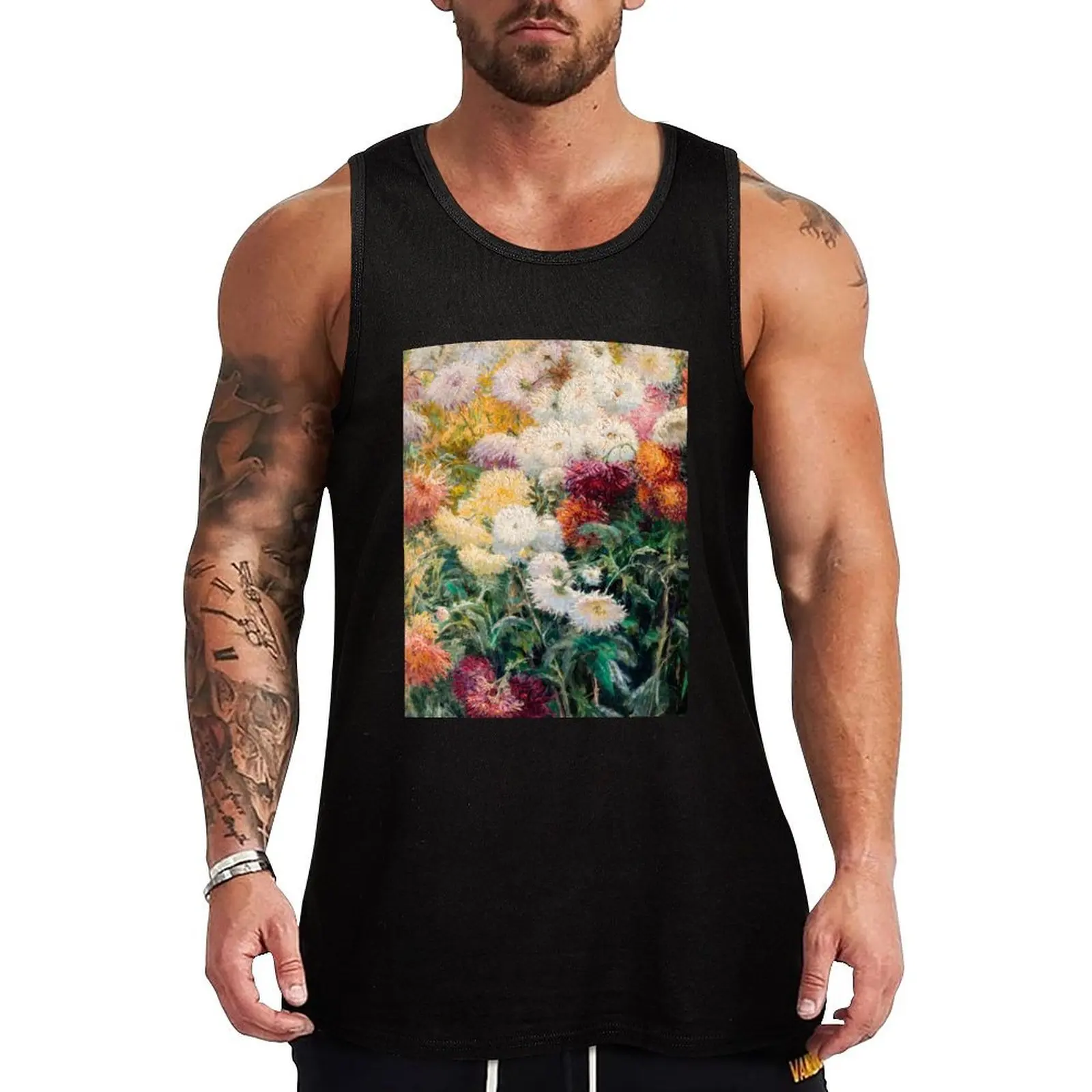 Chrysanthemums in the Garden at Petit–Gennevilliers by Gustave Caillebotte Tank Top Classic Fit Undershirt Everyday Wear