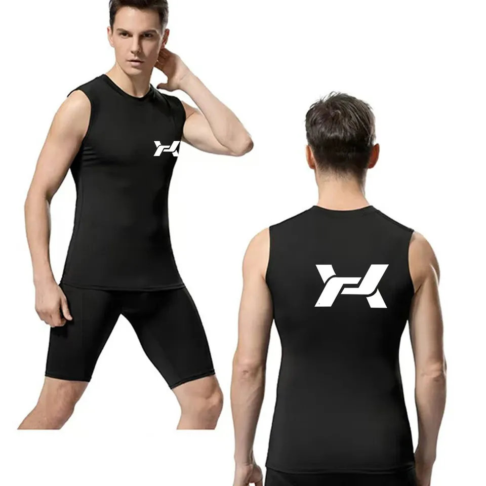  Muscle Fit Athletic Tank Top Men Breathable Moisture Wicking Sleeveless Gym Training Sports Running Vest 