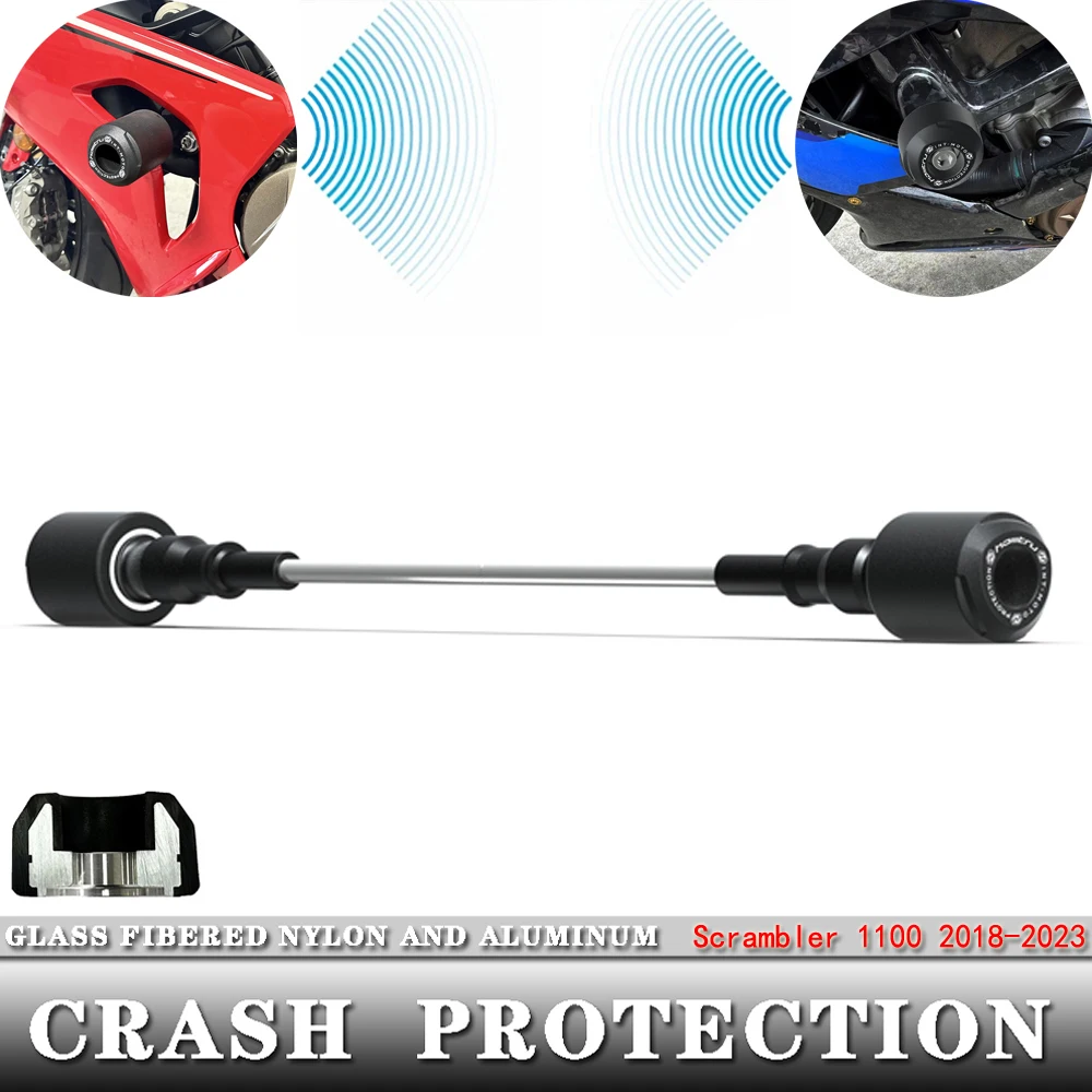 

Для Ducati Scrambler 1100 2018 2019 2020 2021 2022 2023 мотоциклетные защитные бобины из алюминия + нейлоновое стекловолокно