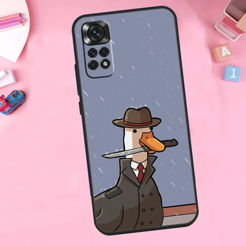 كارتون لطيف أوزة ل Xiaomi Redmi ملاحظة 14 13 برو 9 10 11 12 برو 11S 12S جراب هاتف ل Redmi 13C 12C 10C 14C