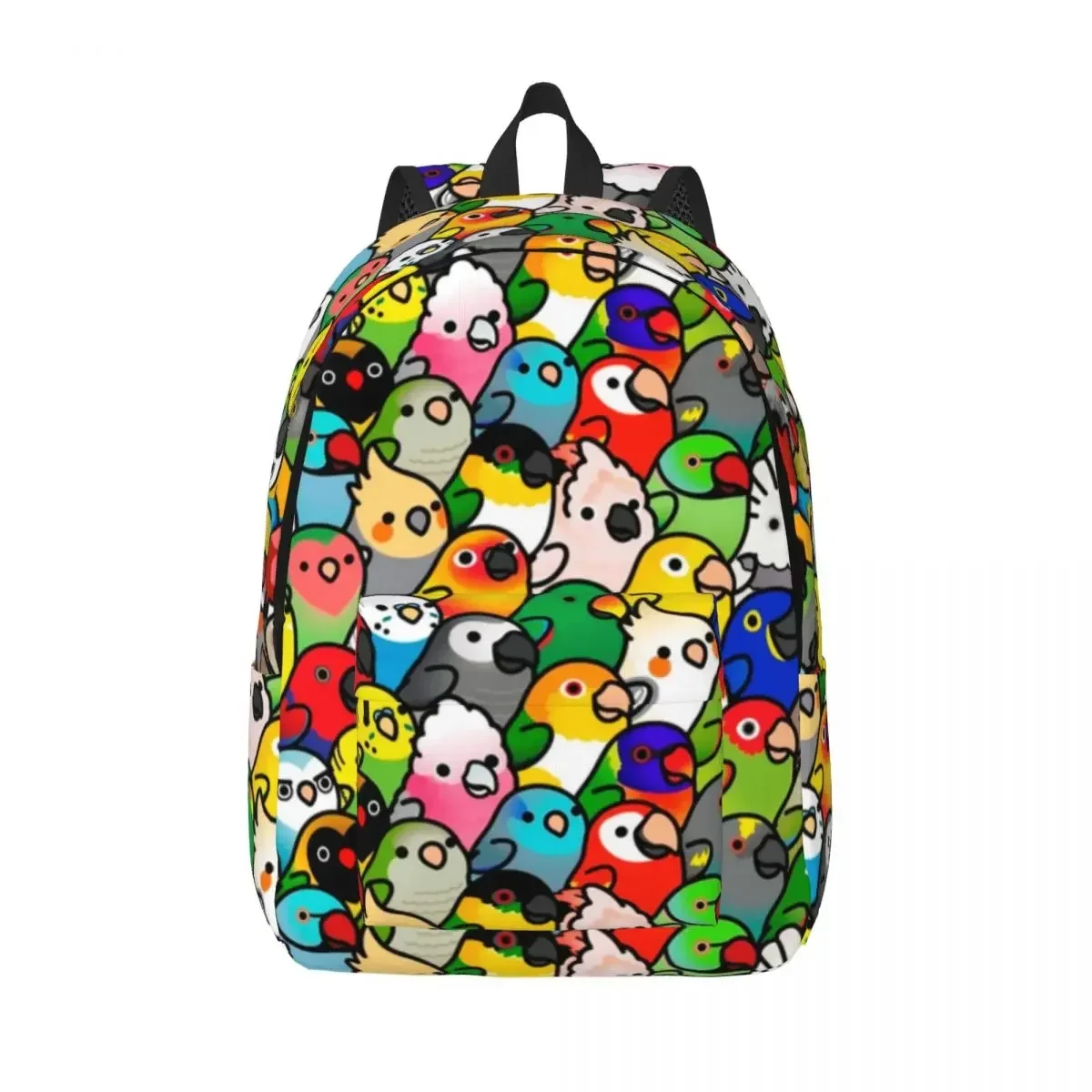 Budgie Casual Backpack Outdoor High School Business Cute Parrots Daypack for Men Women Laptop Computer Canvas Bags