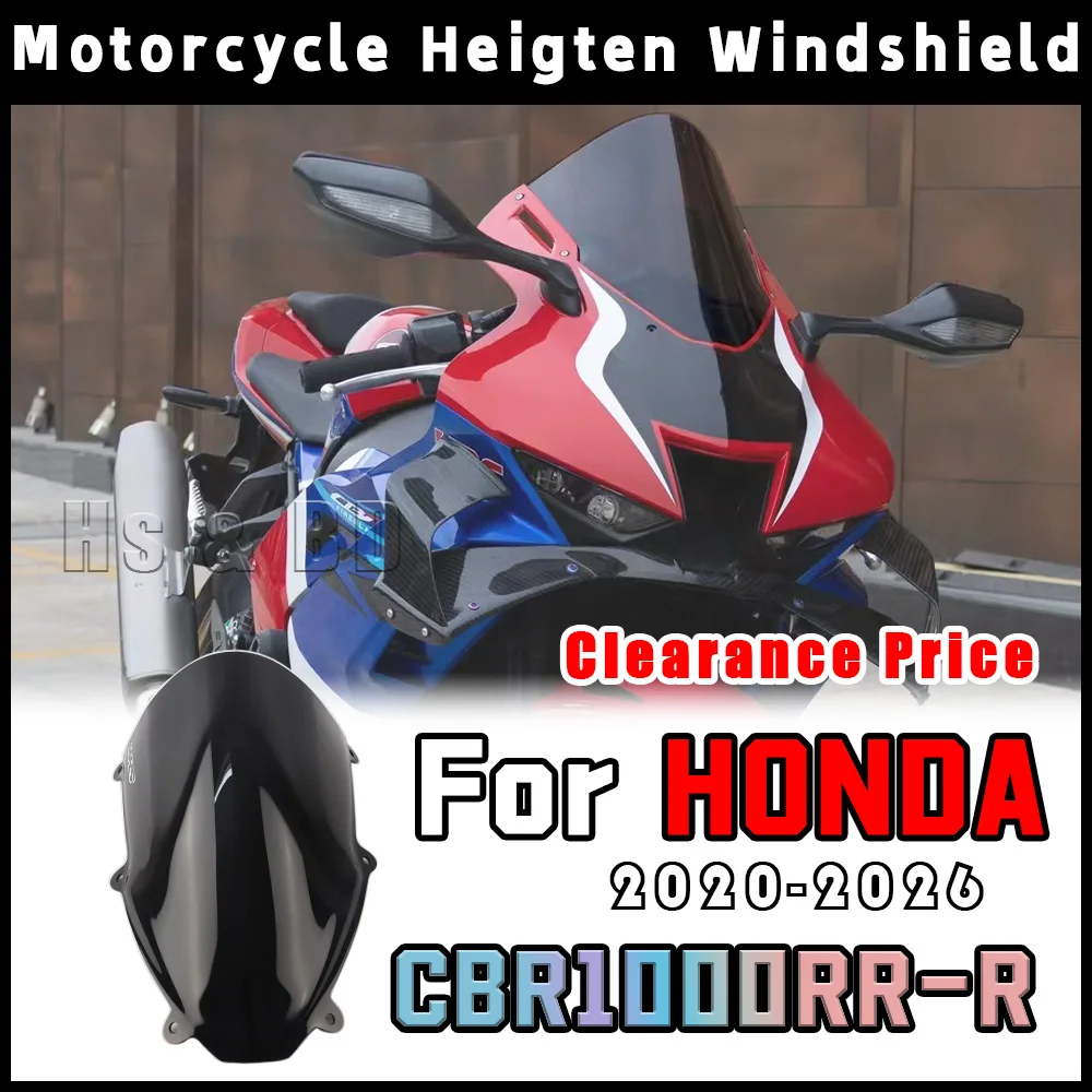 

Motorcycle Windshield For HONDA CBR1000RR-R 20-26 Heighten Windscreen Enlarge Wind Spoiler Cover Fairing Windshield WR S Racing