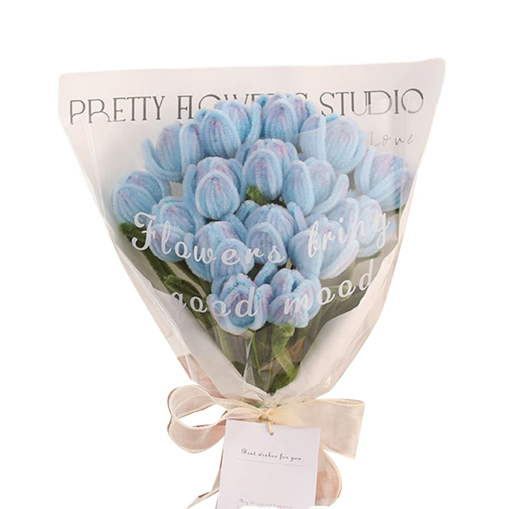Twisted Tulip Bouquet Set for Wedding Party and Holiday Crafts Bendable Stems for Custom Shaping and Styling Options