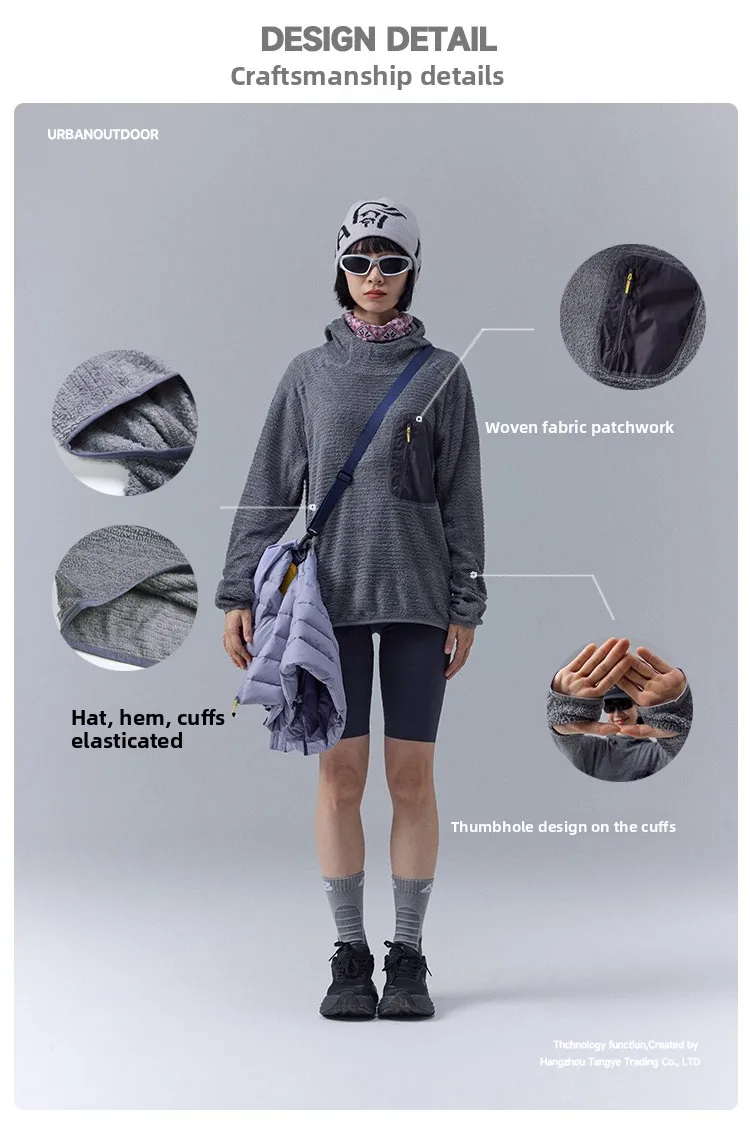 2026 Outdoor, Sport, Leichter Atmungsaktiver Pullover-Hoodie, Paarstil, Konstante Temperatur, Warme und Gemütliche Kapuzenjacke – Detail 3