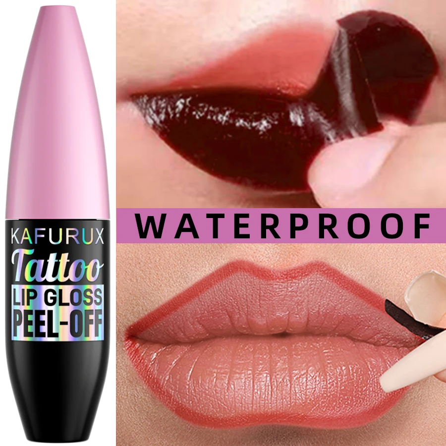 7 Kolorów Wodoodporny Tint do Ust Peel Off Konturówka do Ust Tatuaż Błyszczyk Długotrwały Matowy Różowy Czerwony Brązowy Kontur Makijaż Ust Tusz do Ust Prezent