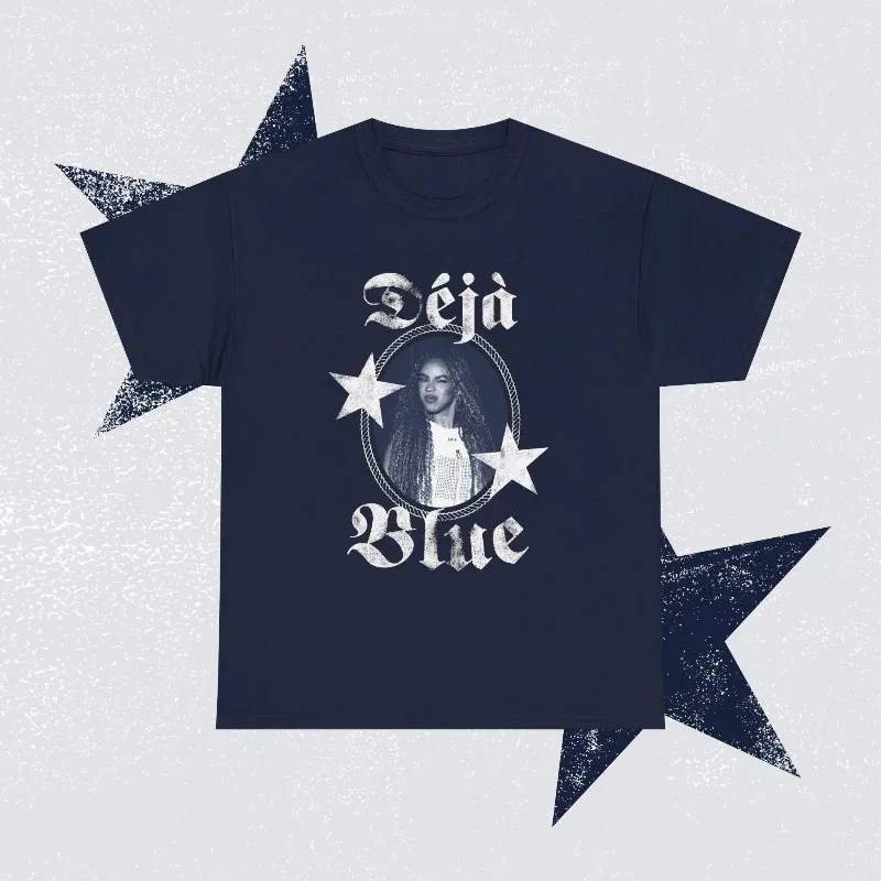 Deja Blue Beyonc É Tour Padrão Camiseta masculina verão novo estilo unissex camiseta casual