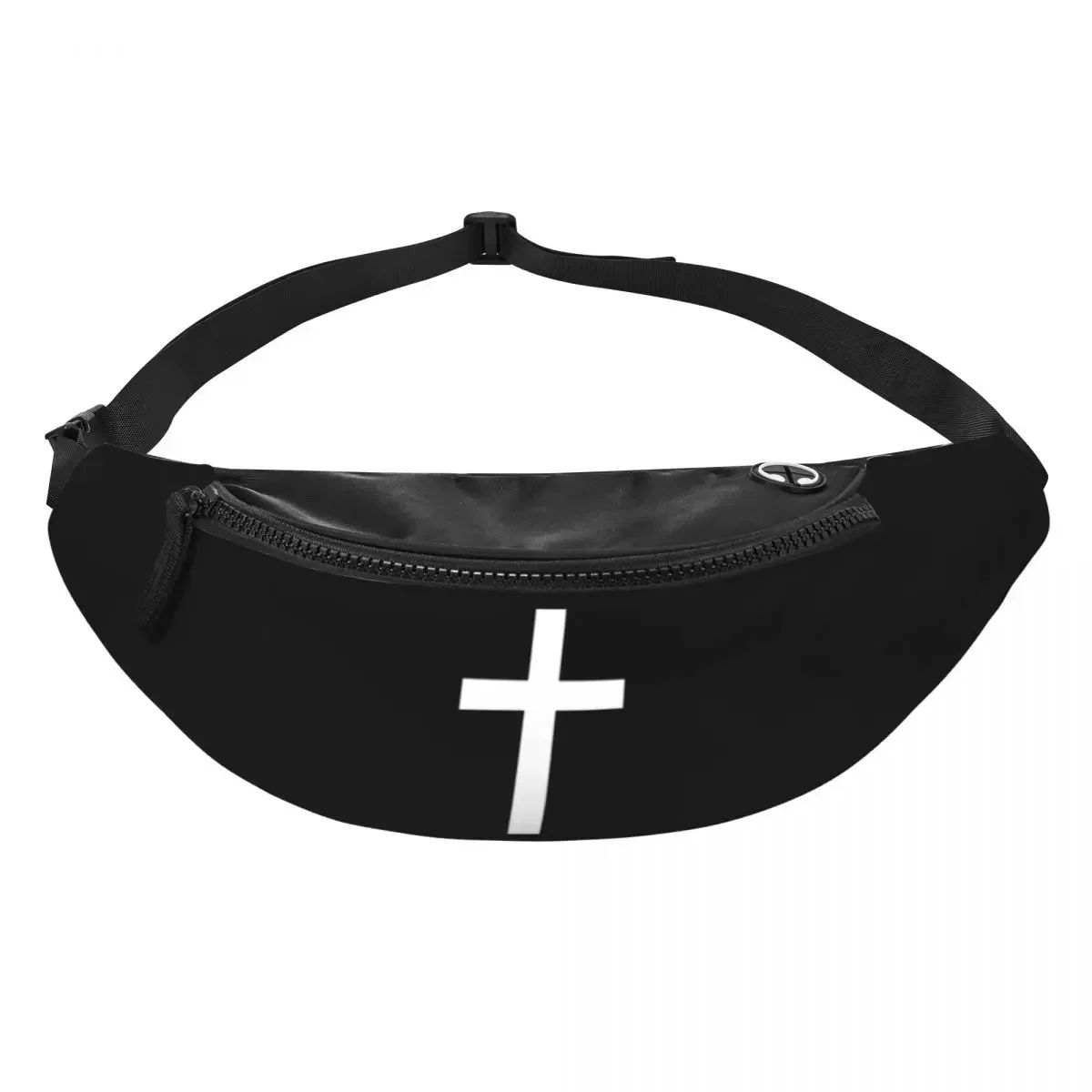 Catholic Jesus CROSS Fanny Pack ผู้ชายผู้หญิงเท่คริสเตียน Crossbody กระเป๋าคาดเอวสำหรับเดินป่าโทรศัพท์กระเป๋าเงิน