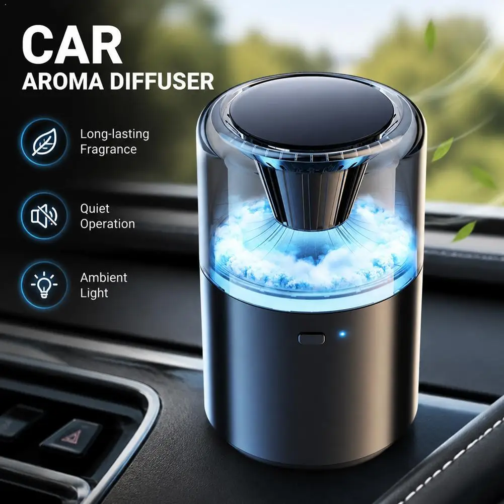 Automatic Car Fragrance Diffuser Premium Mist Aromatherapy Machine Long-lasting Scent Car Interior Air Purifier Decor