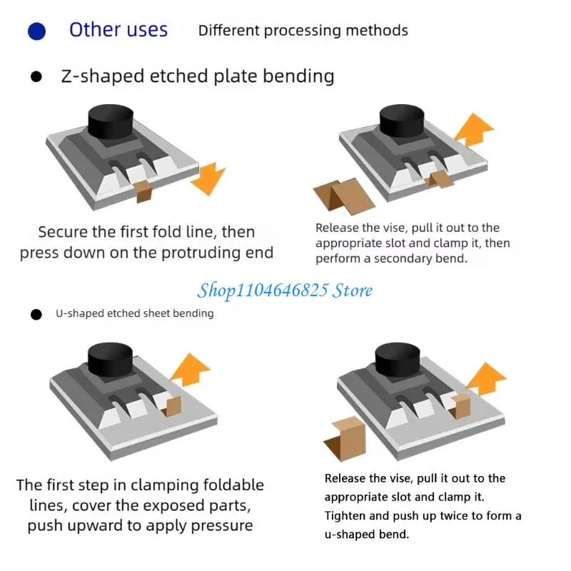 

Photo Etching Parts Bender Metal Etching Sheet Bender Metal Bending Tool Bending Vise Craft Tool for Model Tool