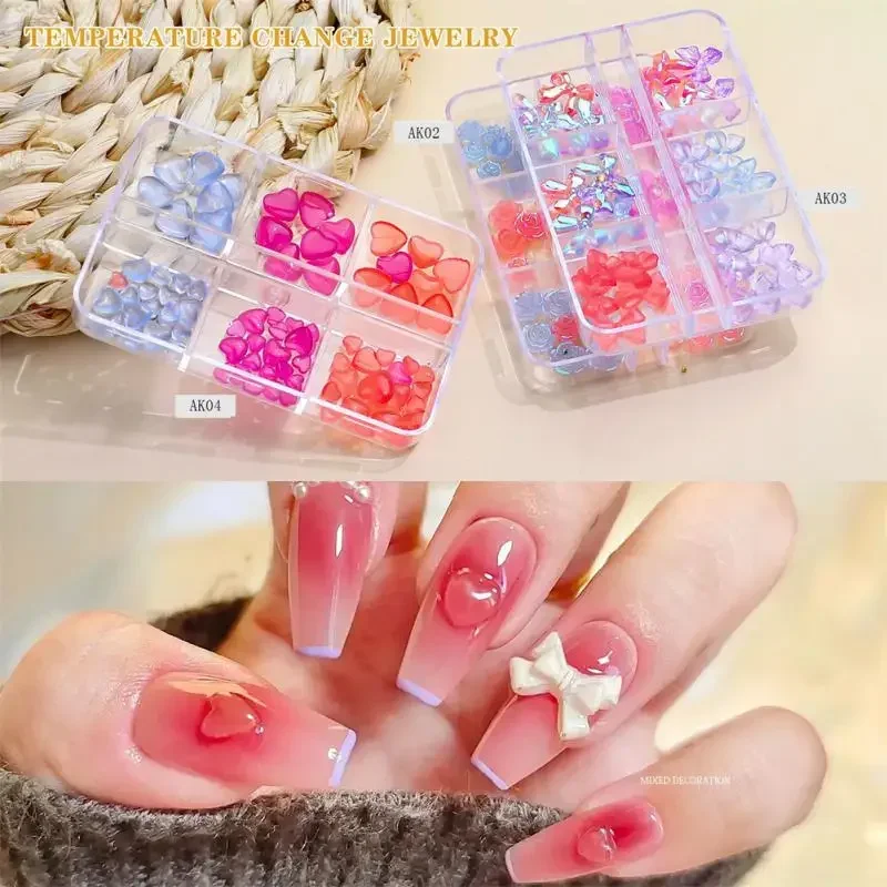 Nagels Kunst Decoraties Accessoires voor Decoratieve Beer Figuren Onderdelendoos Kawaii Benodigdheden Professionals Manicure Sets