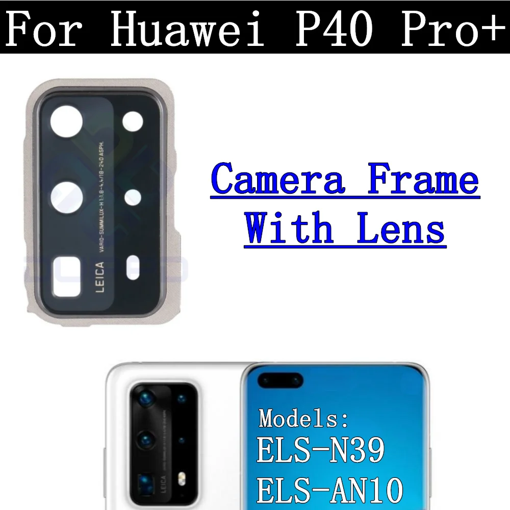 Original Front Rear Camera Module For Huawei P40 Pro+ P40Pro+ View Frontal Main Facing Back Camera Cover Frame With Glass Lens