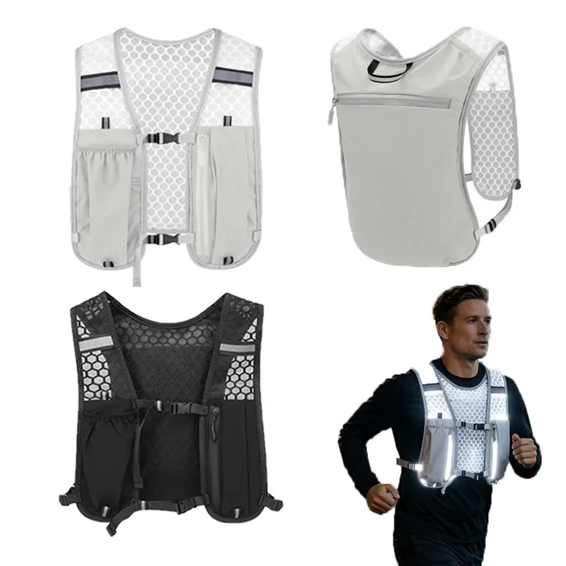 Outdoor Sports Vest Pack Water Repellent Breathable Lightweight Unisex Backpack for Running Hiking Cycling Trail Marathon Gear
