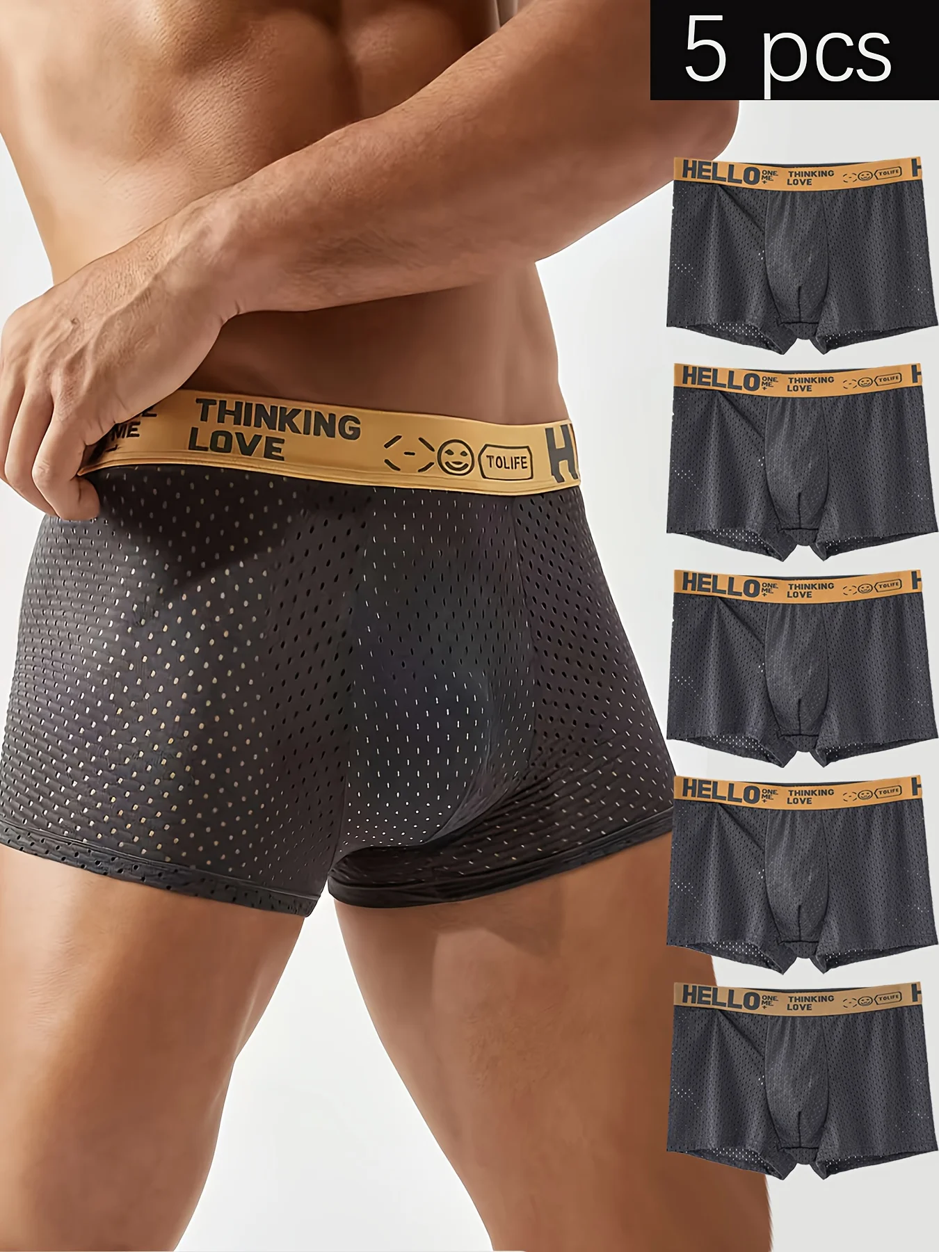 Комплект из 5 шт. мужских трус – обзор и цена Mesh Sport Boxer