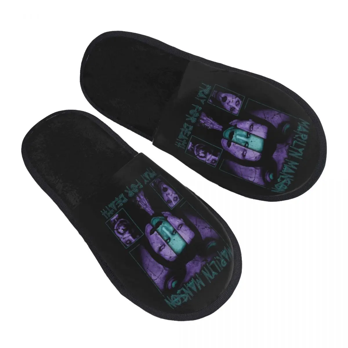 

Custom Print Women Mayhems Norwegian Black Metal Band House Slippers Cozy Warm Memory Foam Fluffy Slipper Indoor Outdoor Shoes