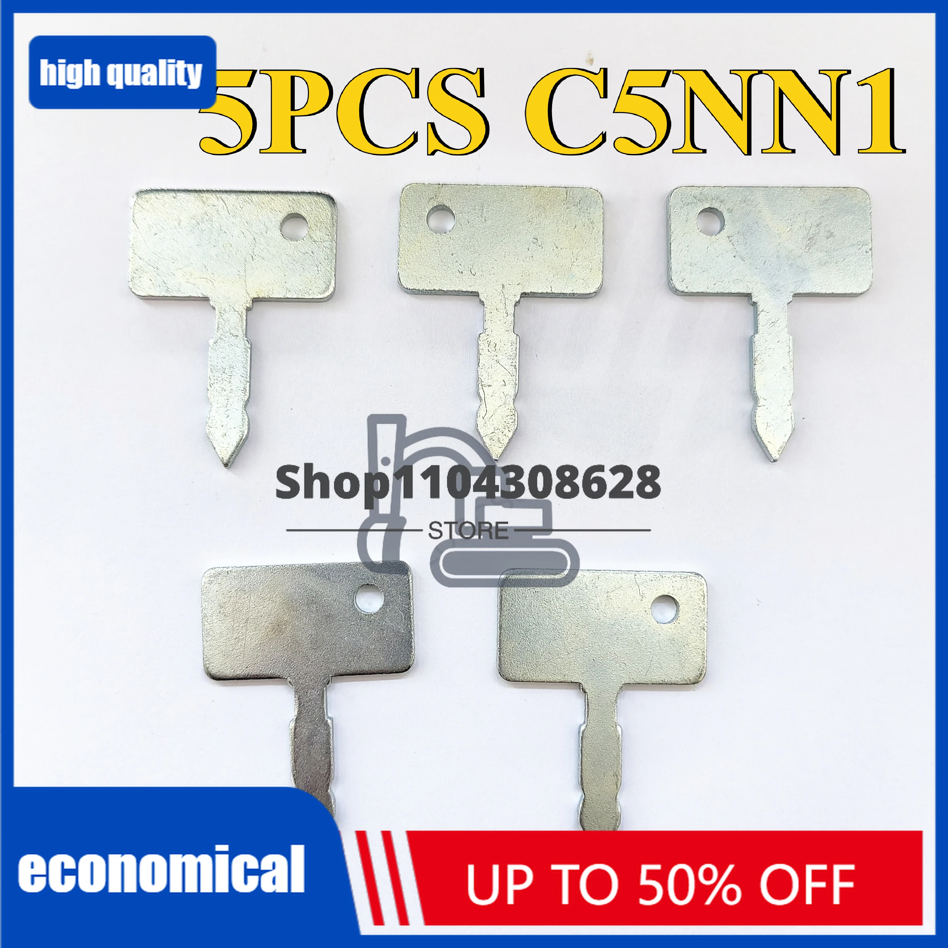 5PCS C5NN11603B KEYS 3989 Ignition Key for 3400 340A 340B 3430 345 345C 345D Engine New