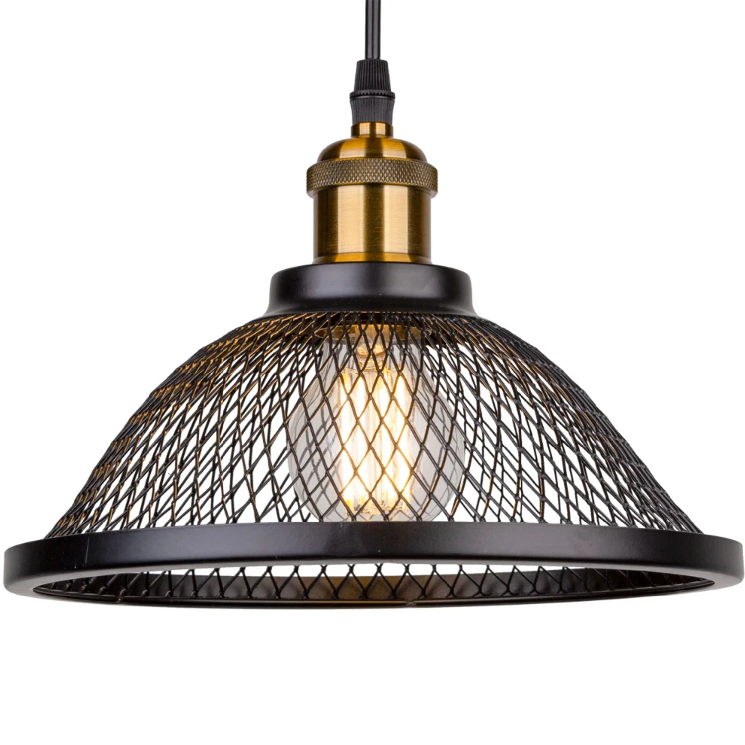 Luminaire Suspendu Moderne en Fer Noir avec Ampoule LED, Style Rétro Antique, Luminaire Décoratif d'Nik, Nouveauté