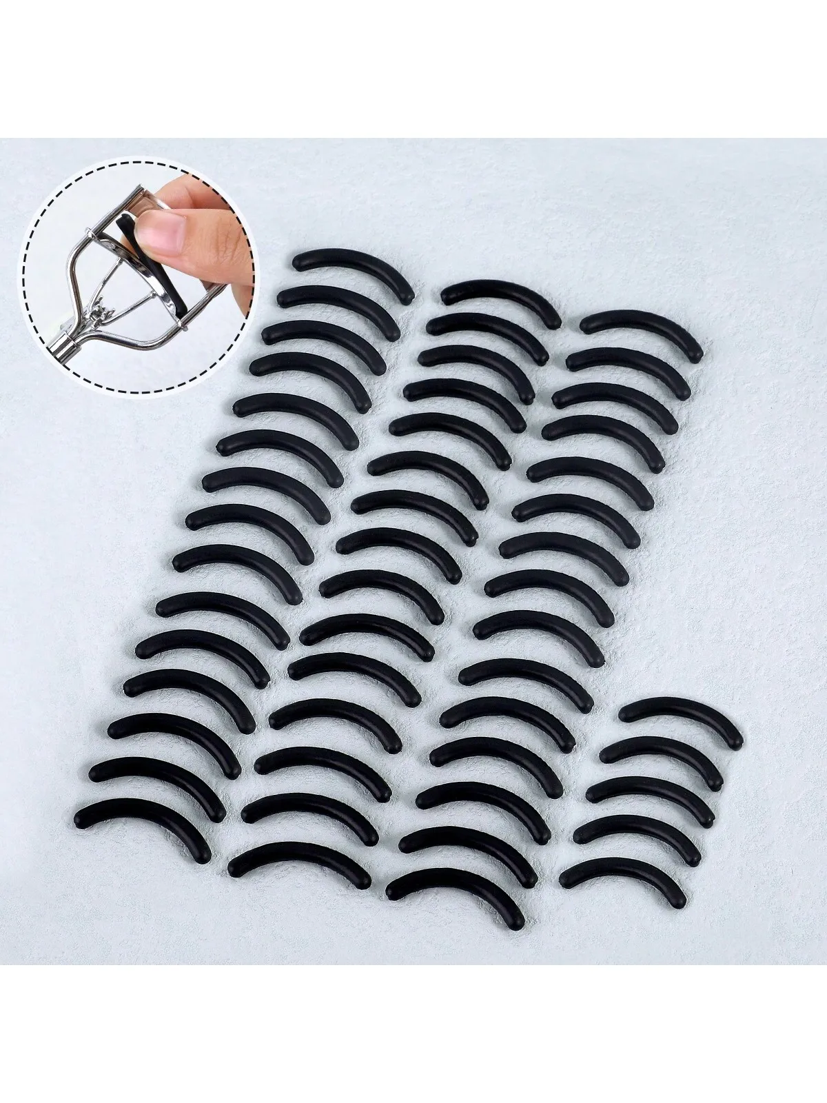 Replacement Silicone Pads for Eyelash Curler, 50pcs Set