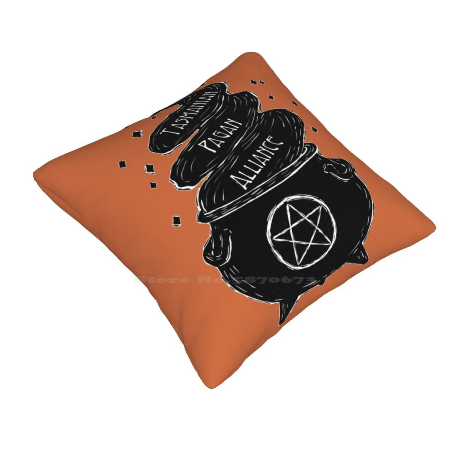 Cauldron Black Home Sofa Car Cushion Cover Pillowcase Tasmania Australia Pagan Witch Wicca Spirituality Druid Magic Nature