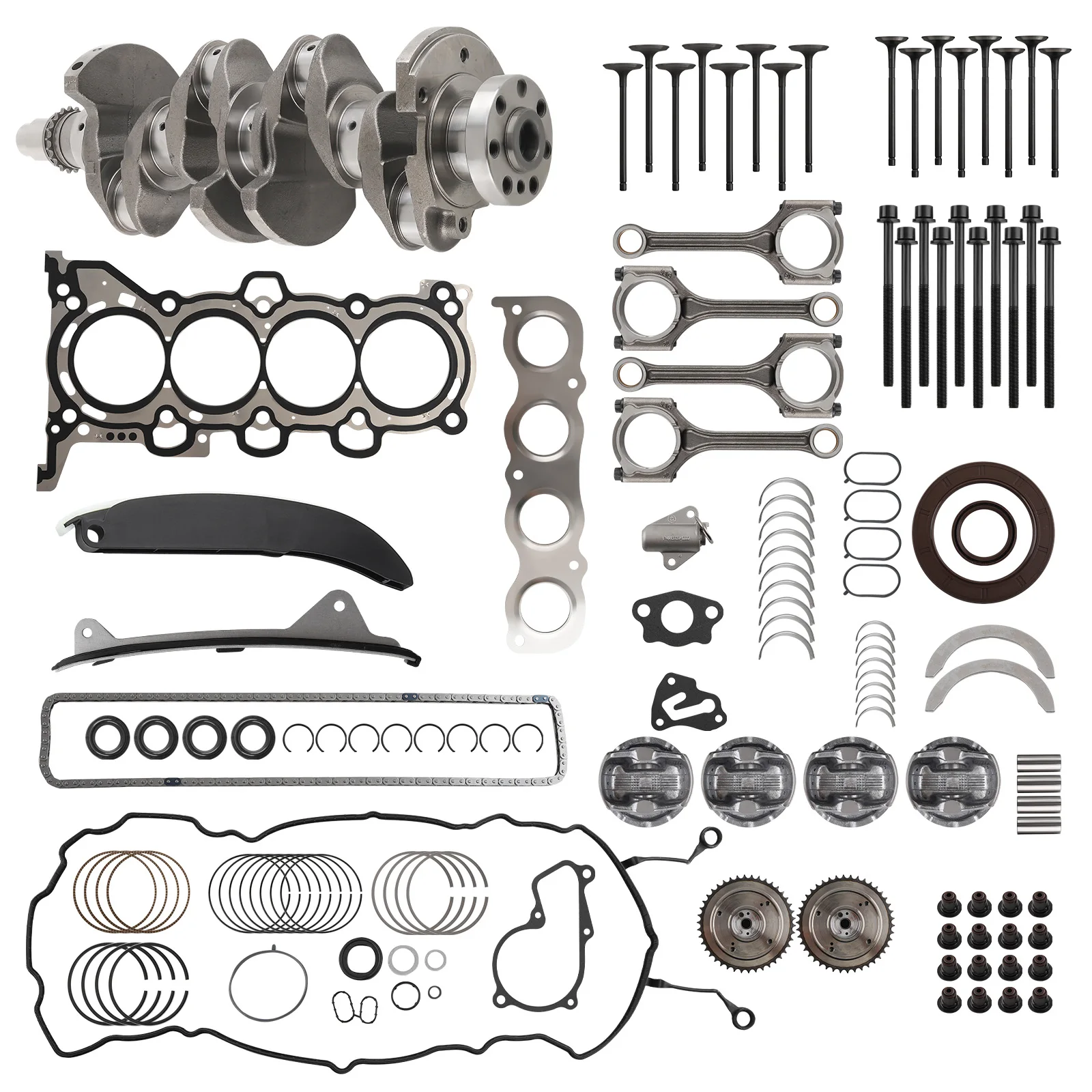 G4NC 2.0L Engine Rebuild Overhaul Kit w/ Crankshafts/Rods/Timing For HYUNDAI KIA