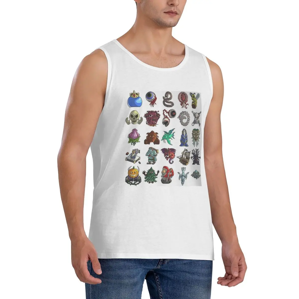 100% Cotton Terrarias All Boss Sleeveless T-Shirt Men Workout Sports Clothing Tops Men's Crew Neck Vest