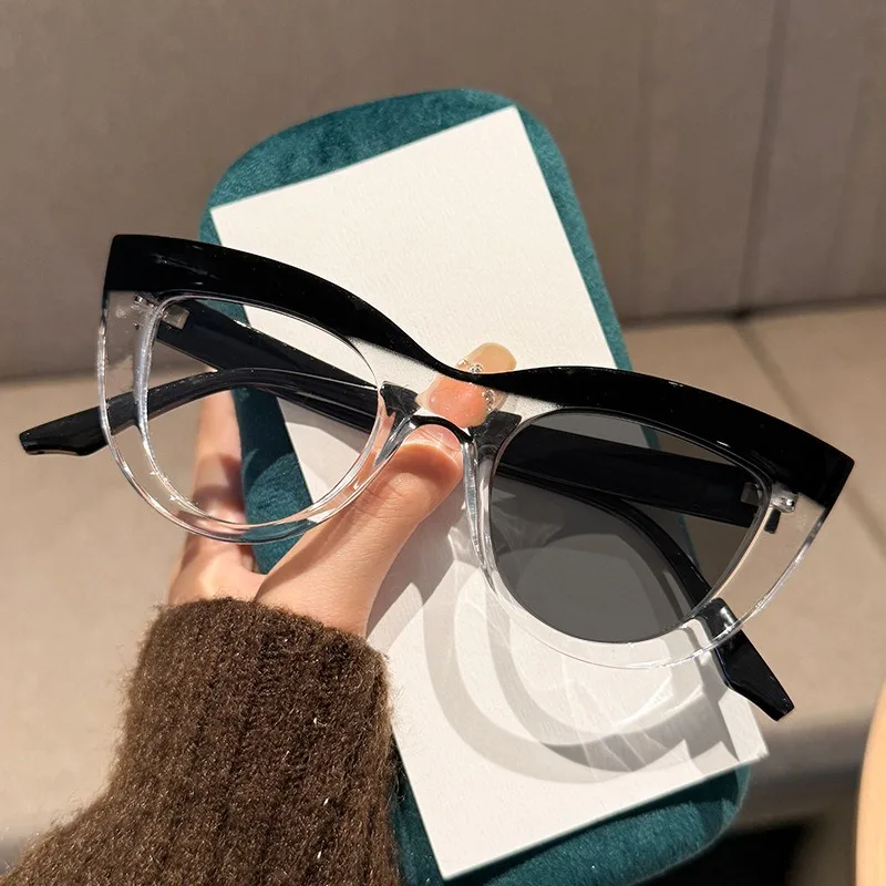 

Square Photochromic Blue Light Blocking Eyeglasses fashion Myopia Glasses ladies Prescription Myopia Glasses