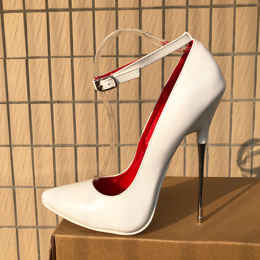 

16cm Extreme High Heels Women White Stilettos Red Inside Pumps Pole Dancing Cross Dresser Fetish Catwalk Unisex Shoes Customize