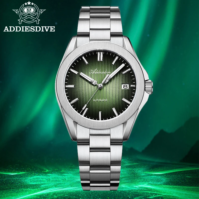 

ADDIESDIVE New Watch NH35 Automatic Mechanical Watches Top Brand Sapphire Glass Sunburst Dial Luminous 200m Waterproof AD2080