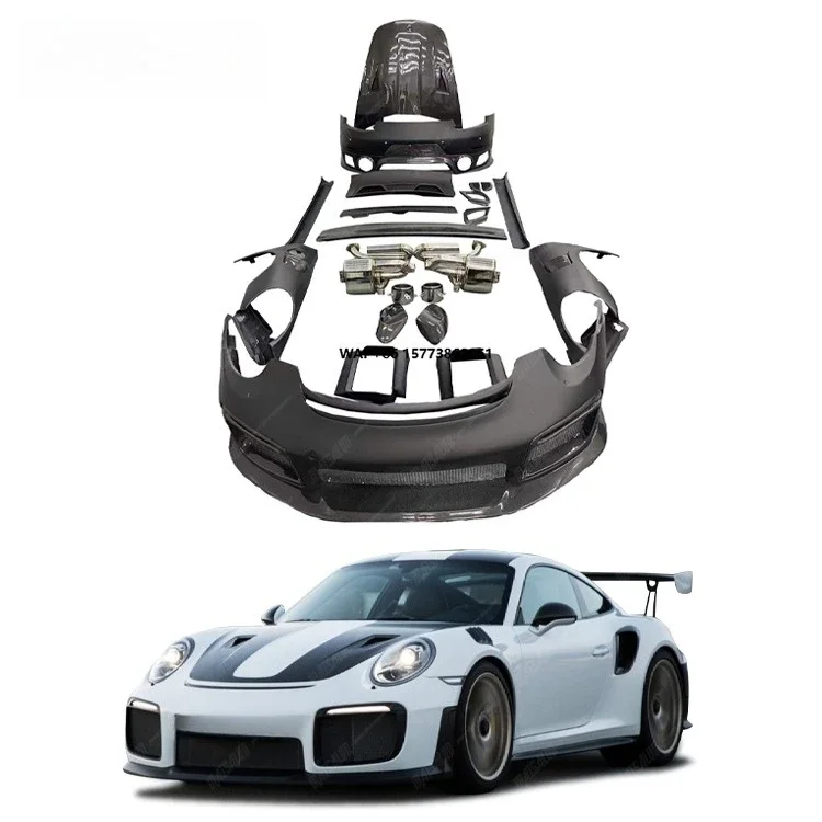 GT2 RS Style Plastic Body Kit for  911 991/991.2 Performance Kit Car Bumpers Fender Hood Spoiler Bodykit