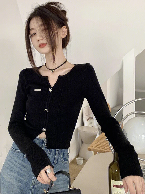 

Корейский кардиган Pure Desire: женский приталенный свитер с V-образным вырезом, мягкий, вязаный, с длинными рукавами, для повседневной носки зимой