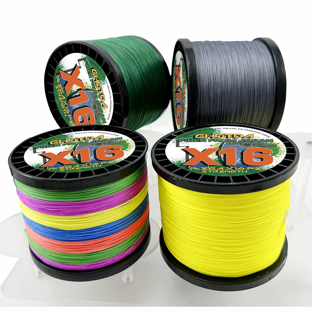 Braided Fishing Line 16 STRANDS 100M 0.16MM-0.80MM 25 32 40 55 68 80 100 125 140 161 200LB Extreme Strong Multifilament Wire