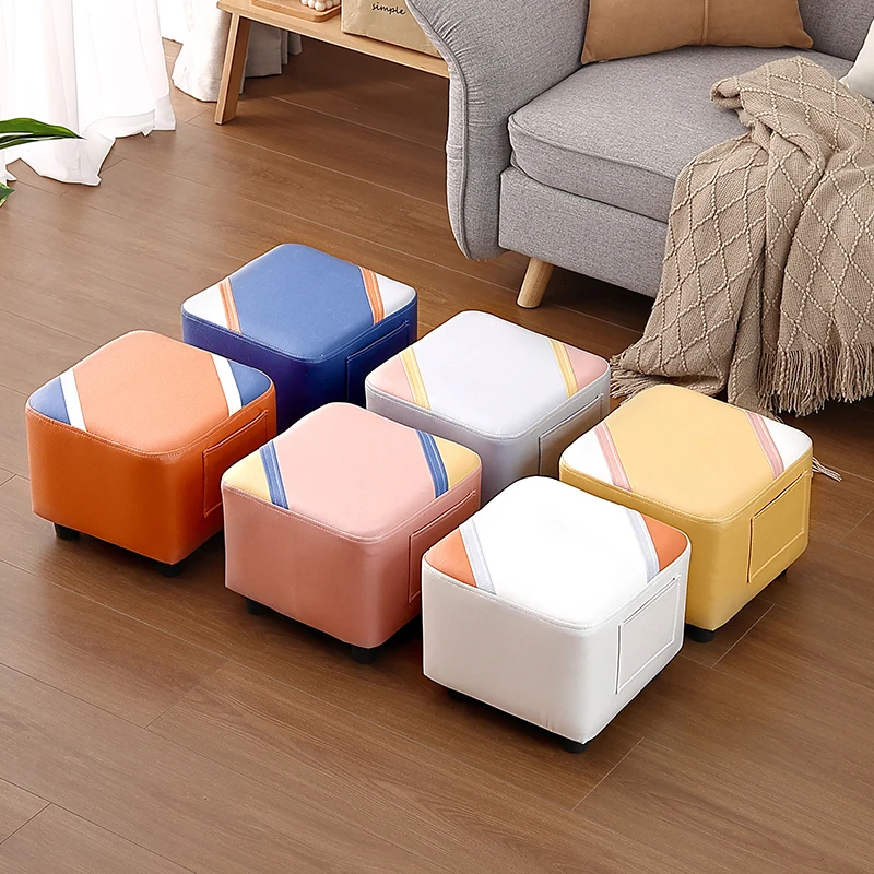 Home Stackable Square Stool, Modern Bench, Coffee Table Stool, Creative Low Stool, Shoe Stool At The Entrance