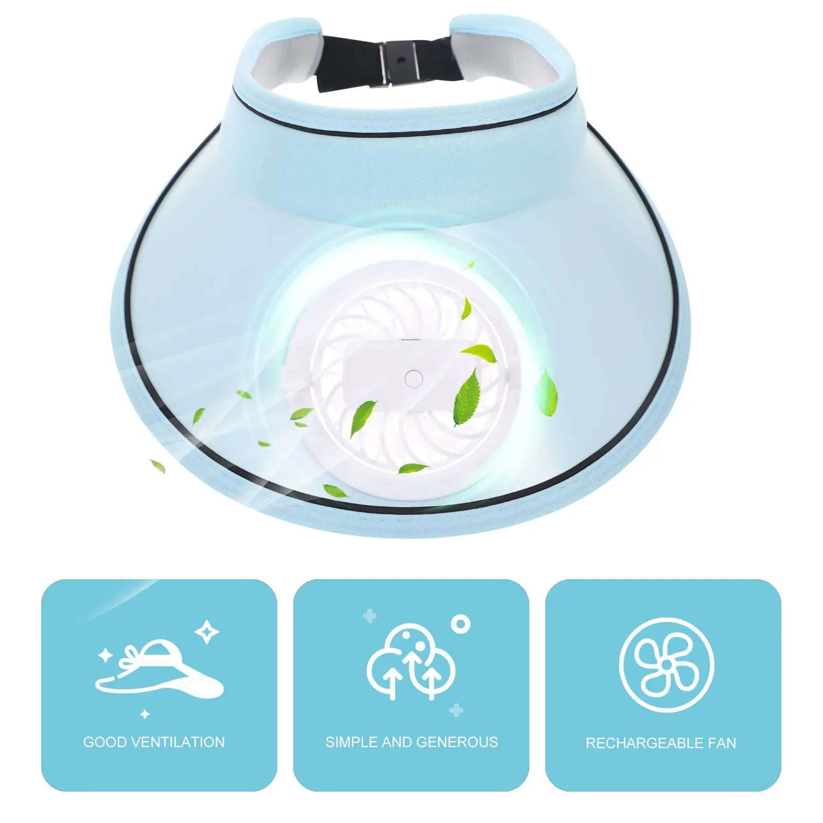 

Broadside Sun Hats for Women Rechargeable Fan Design Visor Summer Beach UV Protection Easy to Wear Women Sun Visor Hat