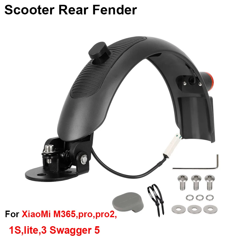 

Ulip Thickened Rear Splash Fender For Xiaomi 3 M365 Pro Pro2 1S Lite Swagger 5 Scooter Mudguard Safety Warning Parts