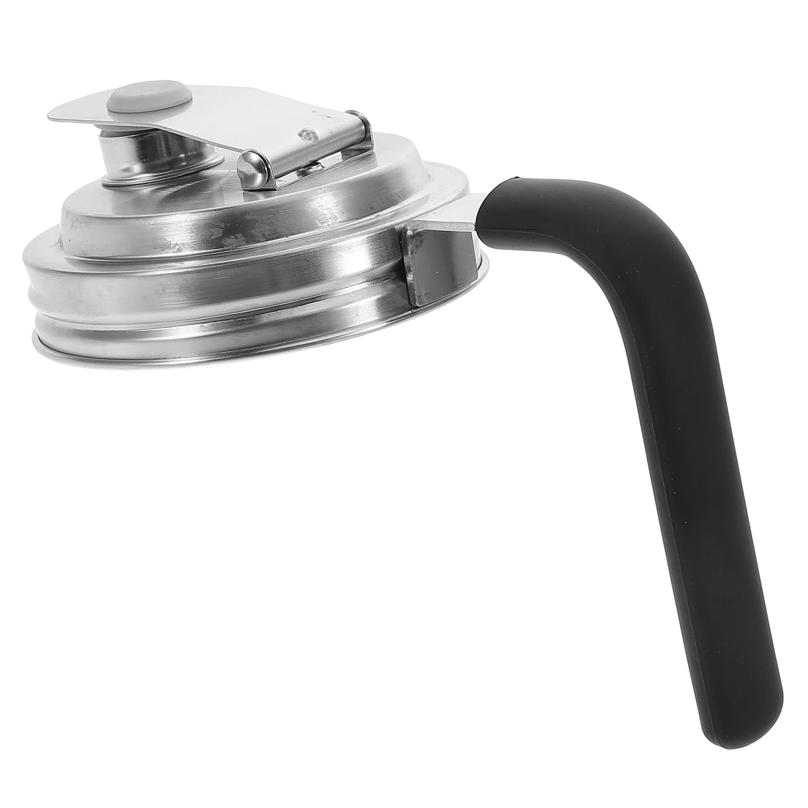

Stainless Steel Handle Jar Lids Wide Mouth Gel Leakproof Flip Cap Grade Seal Coffee Tea Drinks