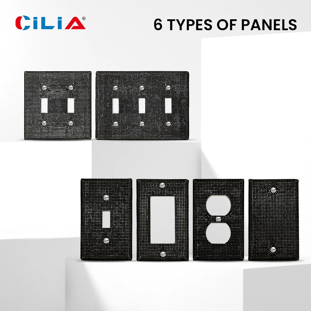 

Combination pack wall panel light switch cover, various styles, Diamond Night, wall panel light switch socket cover