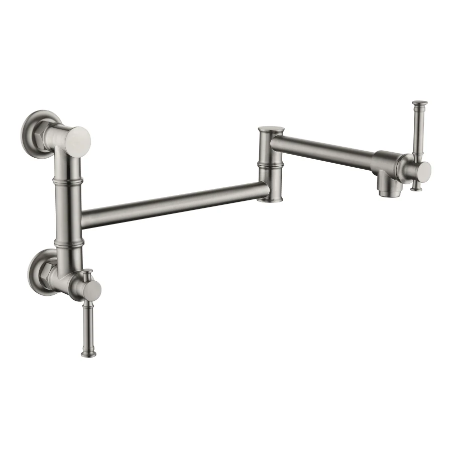 

Wall mounted Pot Filler Faucet Modern Brass Pot Filler Two-Attachment Wall Mount Folding Kitchen Pot Filler Swing Arm
