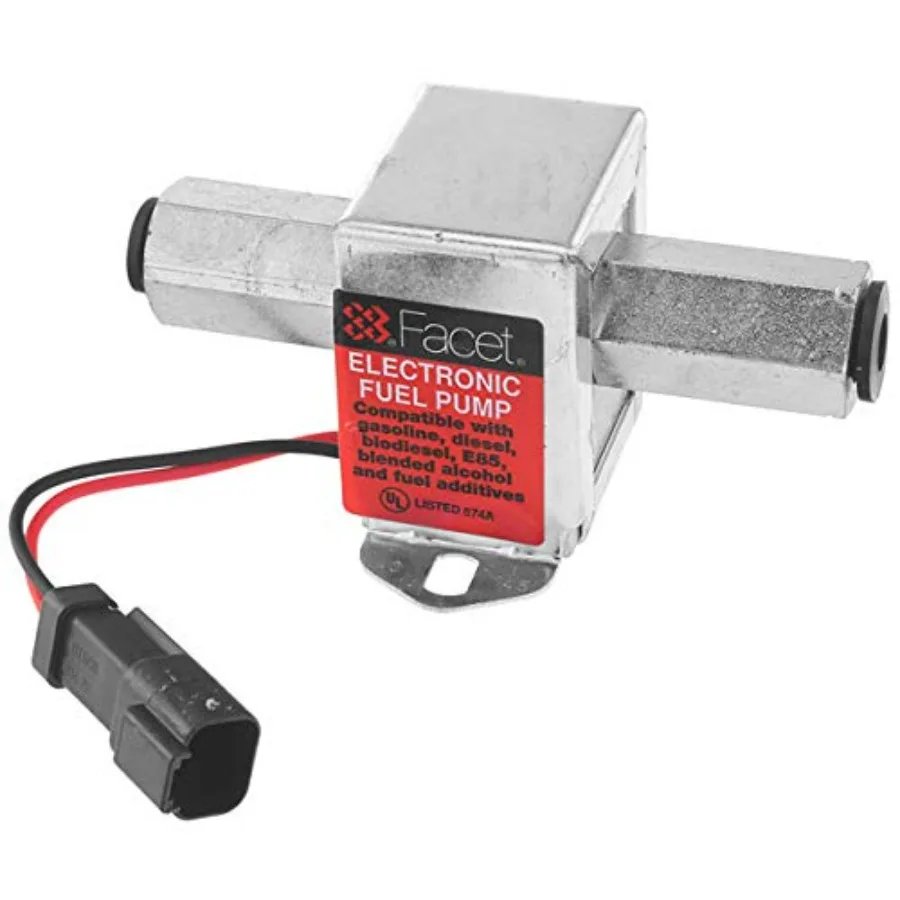 

Facet 40345 Facet Cube 12V Fuel Pump 12-15 psi 96 lift 1/2-20 inlet