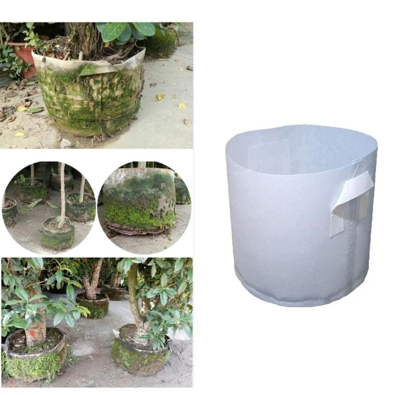  Non-Woven Plant Grow Bags Fabric Seedling Pots Bags Plant Home Garden Supply
