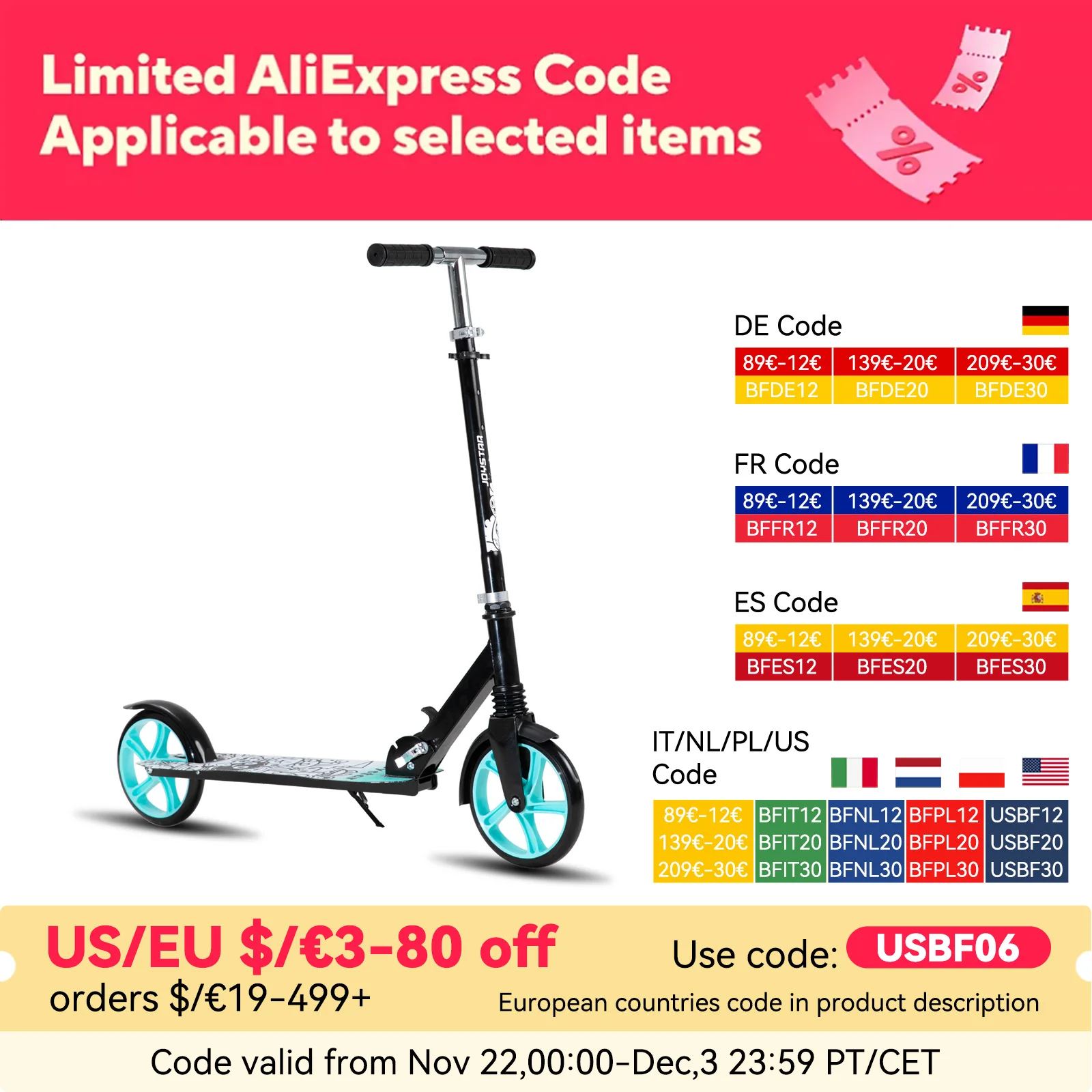 JOYSTAR Scooter for Kids Ages 5-9Teens, 8 inch Wheel Scooter for Boys Girls, Foldable Kids Scooter with Adjustable Handlebars