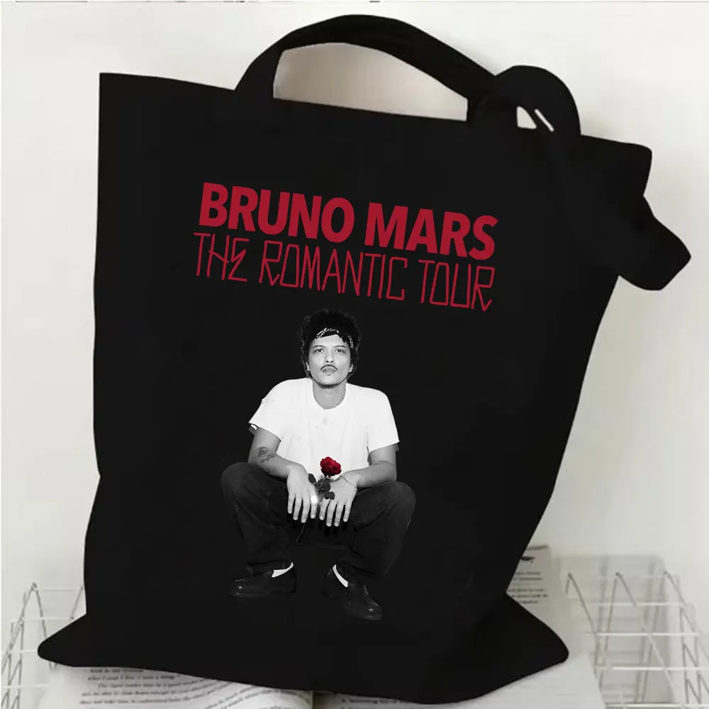 Bruno Mars The Romantic Tour 2026 Graphic Canvas Bag Shopping Tote