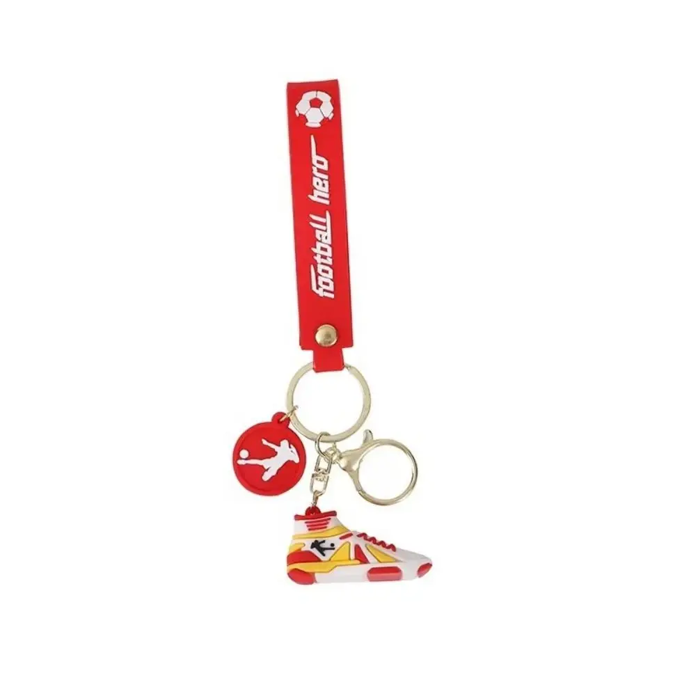 National Team Football Shoe Keyring Sports Shoes Colorful Soccer Key Chain Football Hero Pvc European Cup Pendant Football Team