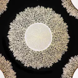 15 Inch Vinyl Placemats Round Coral Heat Resistant Dining Table Place Mats Party Wedding Christmas Thanksgiving Decor